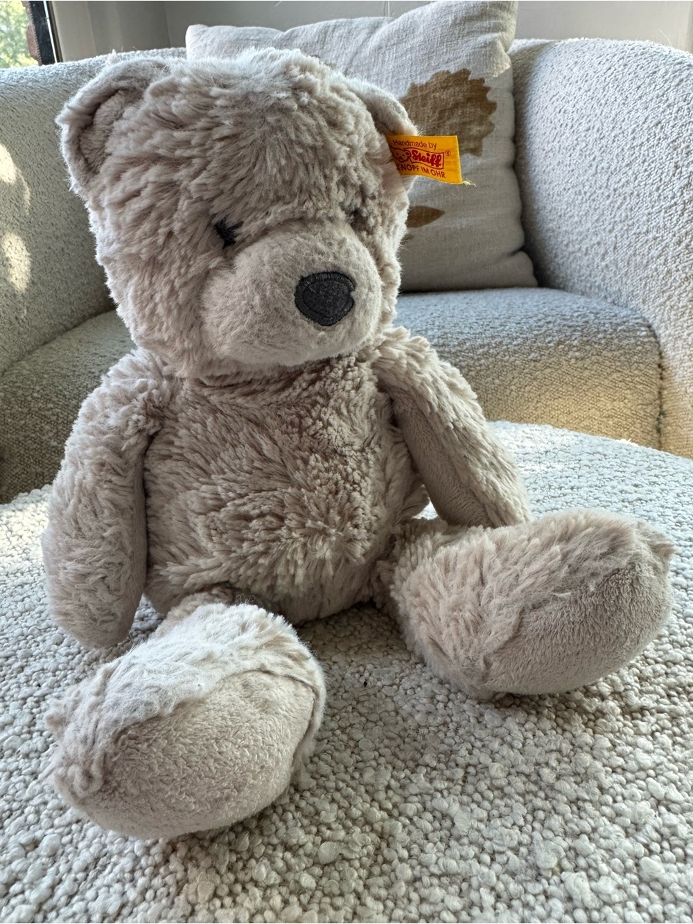 Steiff Soft Beige Plush Teddy Bear - Classic Cuddly Toy